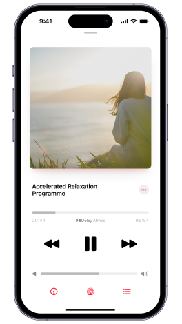 Screengrab of the Accelerated Relaxation Programme inside iPhone 14